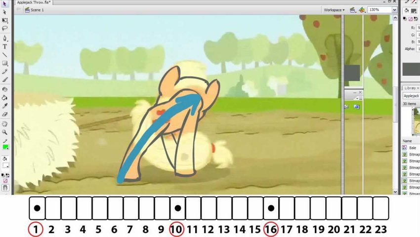 Grant Beaudette - MLP Animation Analysis: Applejack Throws a Hay Bale ...